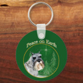 Standard Schnauzer Peace Sleutelhanger (Voorkant)