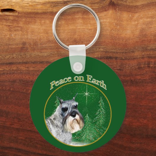 Standard Schnauzer Peace Sleutelhanger (Voorkant)