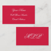 Standard Visitekaartje TheColorWheel Crimson (Voorkant / Achterkant)