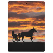 Standardbred Trotting Racehorse Klembord (Achterkant)