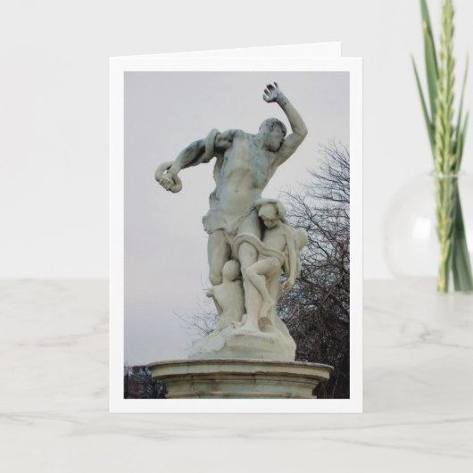 Standbeeld bij Avenue Des Champs-Élysées, Parijs, Kaart (Voorkant)