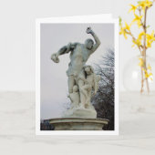 Standbeeld bij Avenue Des Champs-Élysées, Parijs,  Kaart (Gele Bloem)