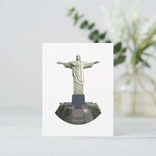 standbeeld: Christus de dominee: 3D-model: Briefkaart (Staand voorkant)