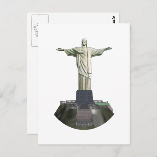 standbeeld: Christus de dominee: 3D-model: Briefkaart (Voorkant / Achterkant)