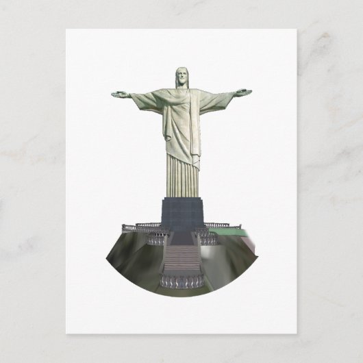 standbeeld: Christus de dominee: 3D-model: Briefkaart (Voorkant)