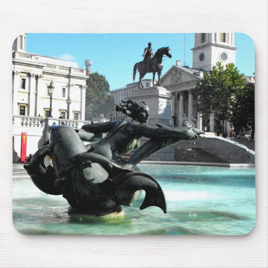 Standbeeld en fontein op Trafalgar Square Muismat (Voorkant)