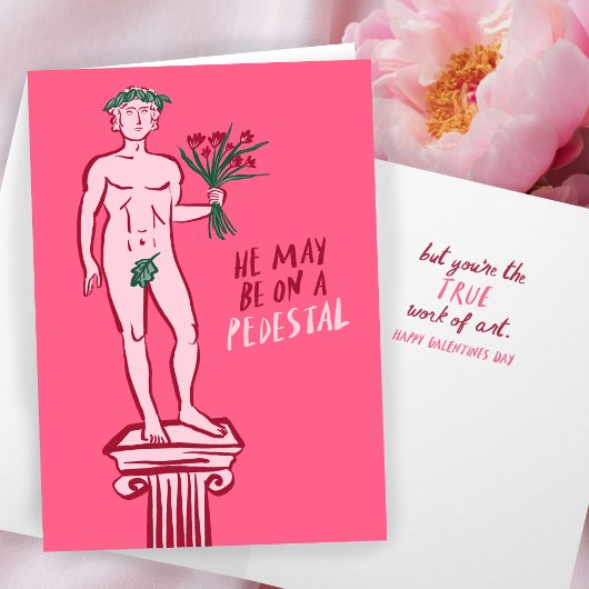 STANDBEELD GALENTINE Valentijnsdag Whimsical Grapp Kaart