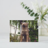 standbeeld hachiko shibuya briefkaart (Staand voorkant)