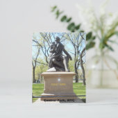 Standbeeld in Central Park Briefkaart (Staand voorkant)