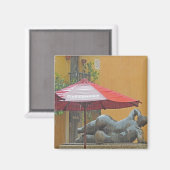 Standbeeld in de regen in Colombia Magneet (Voorkant / Achterkant)