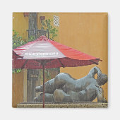 Standbeeld in de regen in Colombia Magneet (Voorkant)