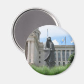 Standbeeld in Oklahoma State Capital Magneet (Voorkant / Achterkant)