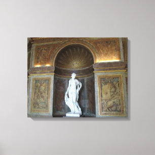 Standbeeld in Versailles Canvas Afdruk