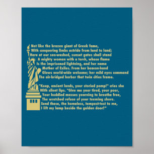 Standbeeld Liberty Nieuwe Kolossus Patriottische I Poster