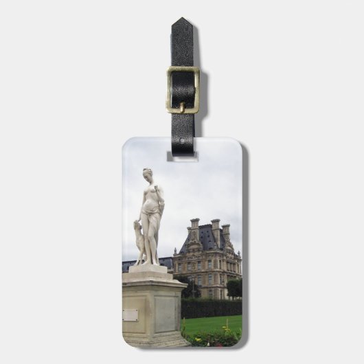 standbeeld op de Louvre-gronden Bagagelabel (Voorkant verticaal)