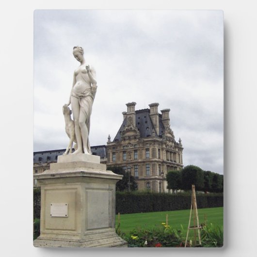 standbeeld op de Louvre-gronden Fotoplaat (Voorkant)