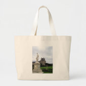 standbeeld op de Louvre-gronden Grote Tote Bag (Voorkant)
