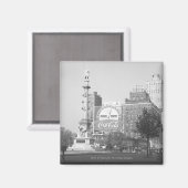 Standbeeld op het Amerikaanse stadsplein B&W Magneet (Voorkant / Achterkant)