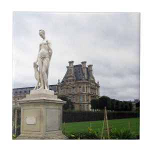 Standbeeld op het terrein van de Louvre Tegeltje