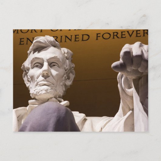 Standbeeld van Abraham Lincoln, Lincoln Memorial Briefkaart (Voorkant)