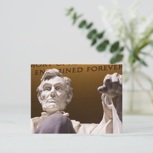 Standbeeld van Abraham Lincoln, Lincoln Memorial Briefkaart (Staand voorkant)