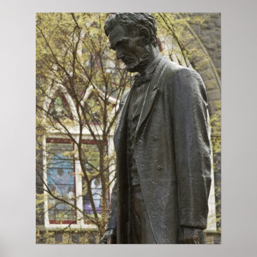 Standbeeld van Abraham Lincoln, Portland, Oregon Poster (Voorkant)