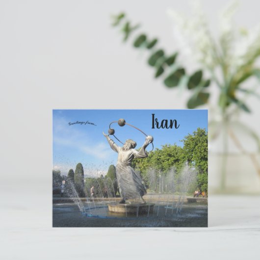 Standbeeld van Abu Rayhan al Biruni Teheran Iran Briefkaart (Staand voorkant)