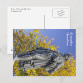 standbeeld van Alexander Hamilton Briefkaart (Voorkant / Achterkant)