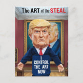 Standbeeld van Angry Trump controleert de kunst in Briefkaart (Voorkant)