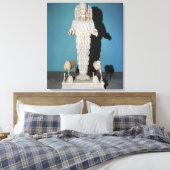 Standbeeld van Artemis met jachthonden, c.AD 135-7 Canvas Afdruk (Insitu (Slaapkamer))