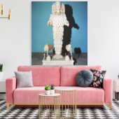 Standbeeld van Artemis met jachthonden, c.AD 135-7 Canvas Afdruk (Insitu (Woonkamer))