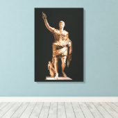 Standbeeld van Augustus Caesar Canvas Print (Insitu (Houten vloer))