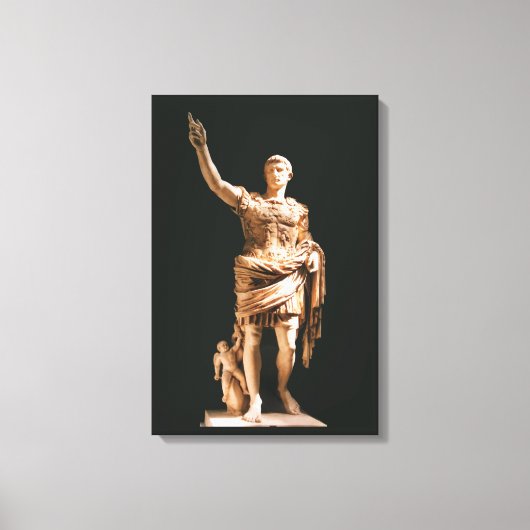 Standbeeld van Augustus Caesar Canvas Print (Voorkant)