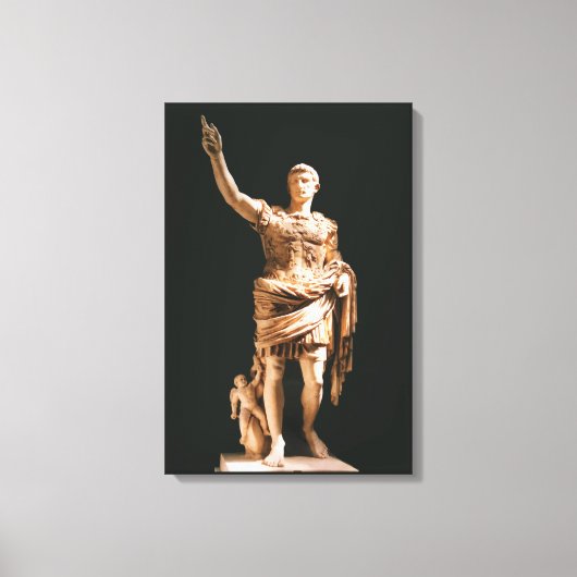 Standbeeld van Augustus Caesar Canvas Print (Voorkant)