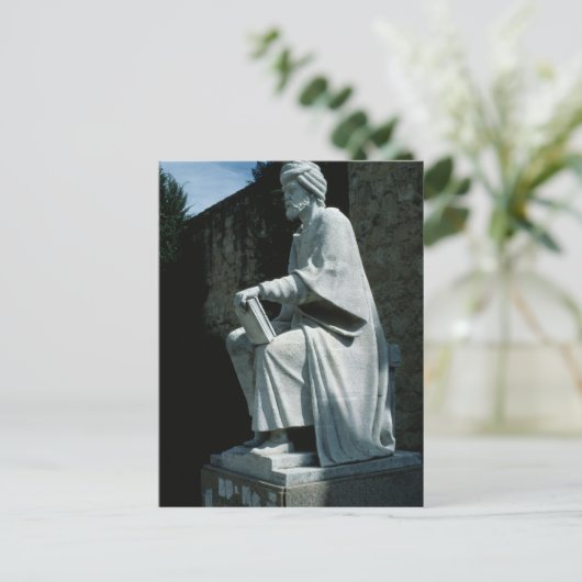 standbeeld van Averroës Briefkaart (Staand voorkant)