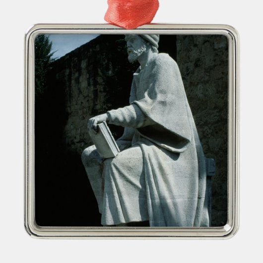 standbeeld van Averroës Metalen Ornament (Voorkant)