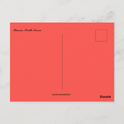 Standbeeld van Bhuda in Busan, Zuid-Korea Briefkaart (Achterkant)