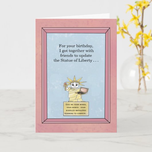 Standbeeld van bijgewerkte Vrijheid - Verjaardag Kaart (Gele Bloem)