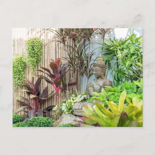 Standbeeld van Boeddha in tuin Briefkaart (Voorkant)