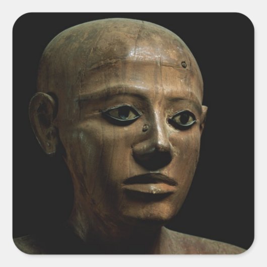 Standbeeld van Chancellor Nakhti, from Asyut, earl Vierkante Sticker (Voorkant)