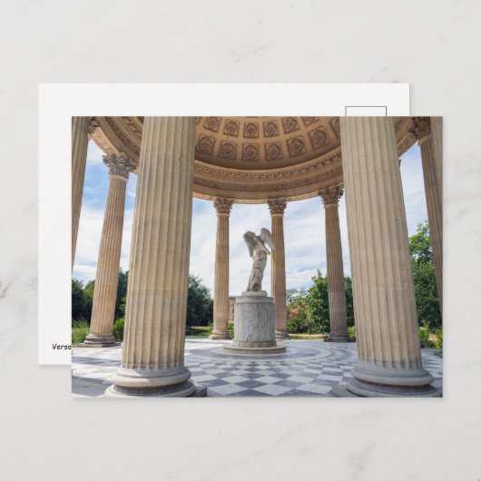 Standbeeld van Cupido, Tempel van de liefde in Ver Briefkaart (Voorkant / Achterkant)