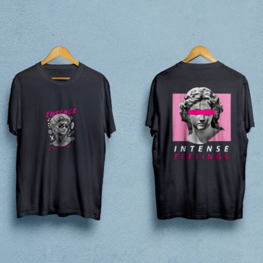 Standbeeld van David met bril intense gevoelens T-shirt