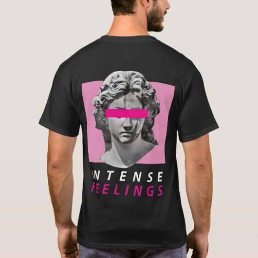 Standbeeld van David met bril intense gevoelens T-shirt (Achterkant)