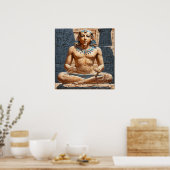 Standbeeld van de oude Egyptische schrijver Poster (Keuken)