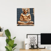 Standbeeld van de oude Egyptische schrijver Poster (Thuiskantoor)