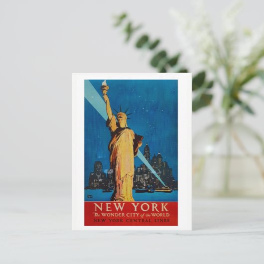 standbeeld van de stad New York Briefkaart (Staand voorkant)