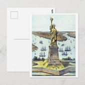 standbeeld van de stad New York Briefkaart (Voorkant / Achterkant)