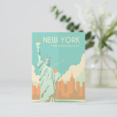  standbeeld van de stad New York Briefkaart (Staand voorkant)