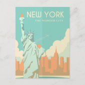  standbeeld van de stad New York Briefkaart (Voorkant)
