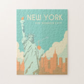  standbeeld van de stad New York Legpuzzel (Verticaal)